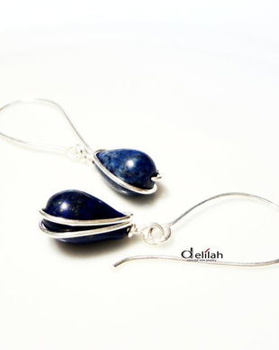Wired Lapis Earrings