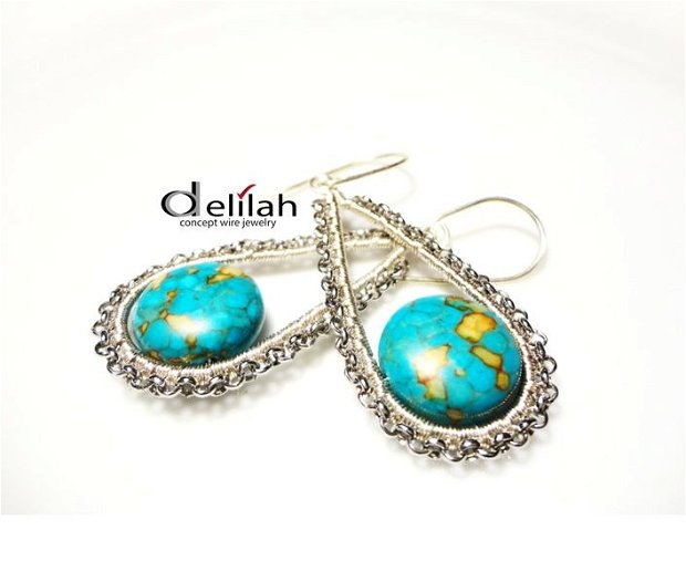 Mosaic Turquoise Liana Earrings