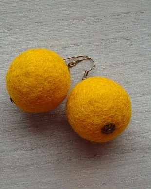 Cercei "Golden cherries"
