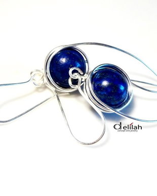 Lapis Comma Earrings
