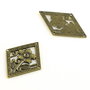 S1104 Conector romb finisaj bronz, 40x27mm