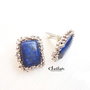 Cercei clips, lapis lazuli