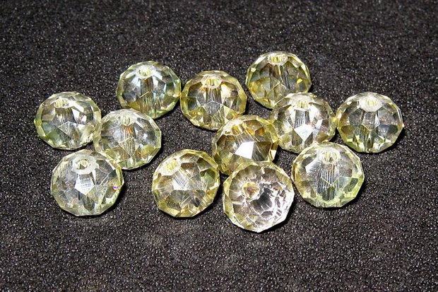 Cristale din sticla, rondelle, 4x3 mm, AB