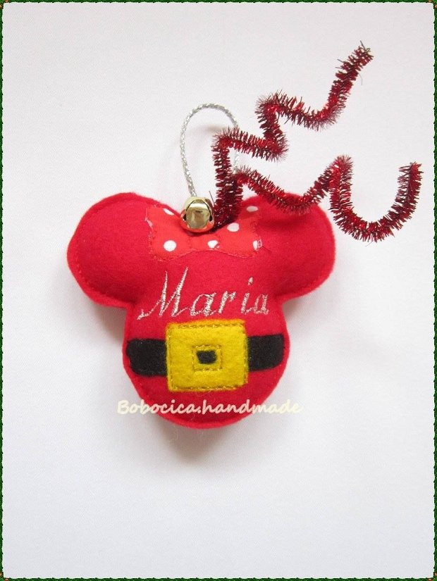 Ornament de brad personalizat cu Mickey / Minnie