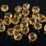 C1105 Cristale rondele fatetate aurii/ galbene, 10x8mm