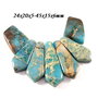 4778 - SET, 7 piese, variscite, bleu turcoaz beige, pandantiv REZERVAT