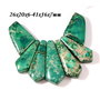 4860 - SET, 7 piese, sediment marin vopsit, verde beige, pandantiv