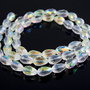 C1106 Cristale picatura transparenta cu reflexii, 15x10mm