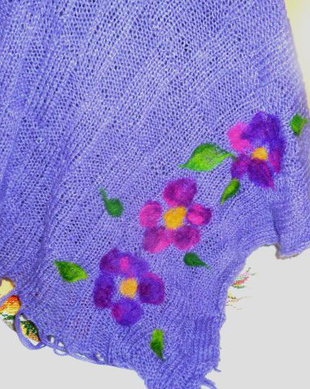 Poncho cu viorele