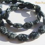Snowflake Obsidian oval