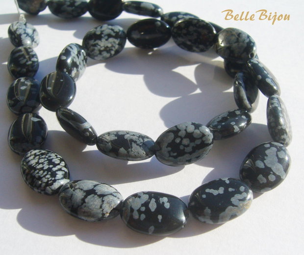 Snowflake Obsidian oval