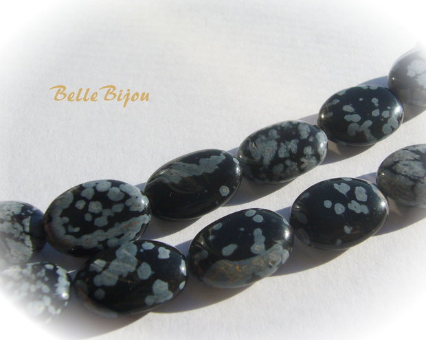 Snowflake Obsidian oval