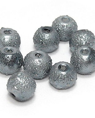 Perle creponate, 6 mm, gri