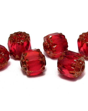 Margele Cathedral, 4 mm, rosii