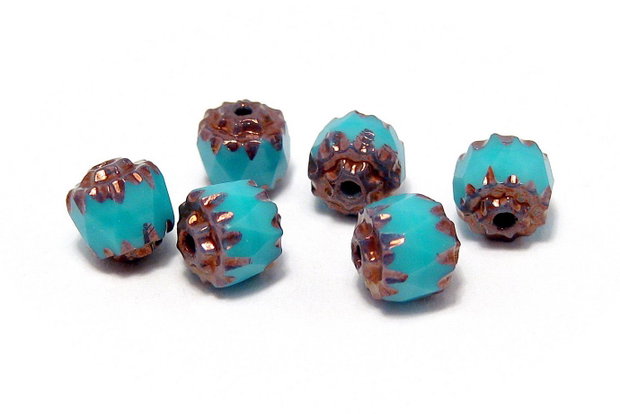 Margele Cathedral, 4 mm, turcoaz