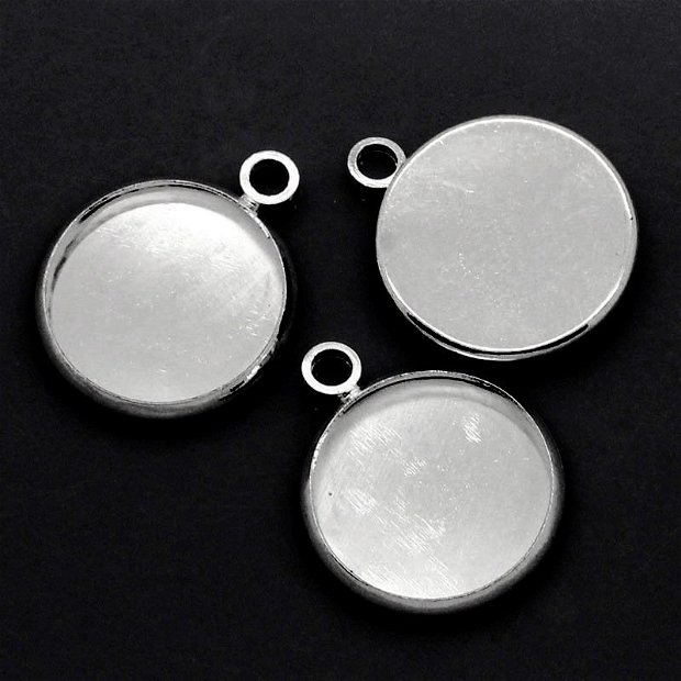 pandantiv placat argint , baza cabochon 14mm , 19x16mm (1buc) SP0120