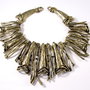 4891- Baza colier / pandantiv, 5 segmente, bronz