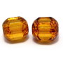 Margele din sticla tubulare, 8 mm, topaz inchis
