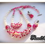 SET AGATE FUCSIA SI PERLE ALBE DE CULTURA