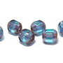 Margele din sticla tubulare, 5 mm, albastre