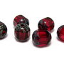 Margele din sticla tubulare, 6 mm, rosu inchis
