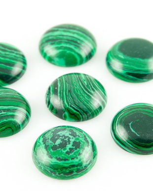 FM1122 (1b) Cabochon malachit diametru 19.6mm