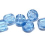 Margele din sticla tubulare, 6 mm, albastre
