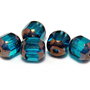 Margele din sticla tubulare, 6 mm, albastre