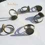 Baza inel reglabila finisaj bronz cu cupa de aprox 14x2 mm