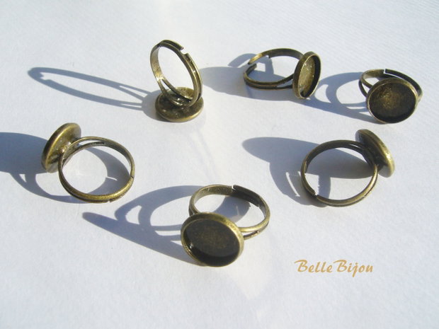 Baza inel reglabila finisaj bronz cu cupa de aprox 14x2 mm