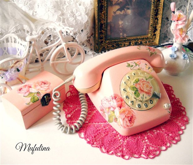 Telefon Shabby Chic - Vintage Roses