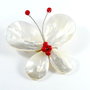 3316 - Baza brosa fluture sidef coral 60x55mm