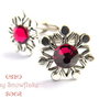 Butoni camasa swarovski RUBY SNOWFLAKE