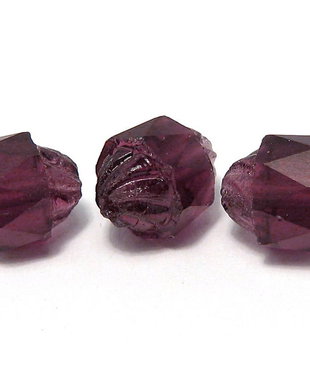 Margele din sticla, turbina, 10x8 mm, mov
