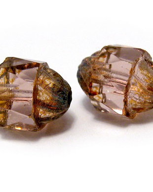 Margele din sticla, turbina, 10x8 mm, mov