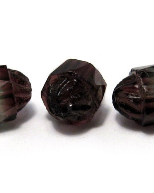 Margele din sticla, turbina, 10x8 mm, mov inchis