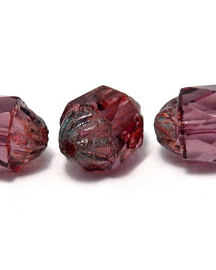 Margele din sticla, turbina, 10x8 mm, mov
