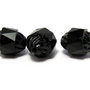 Margele din sticla, turbina, 10x8 mm, negre