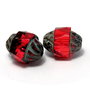 Margele din sticla, turbina, 10x8 mm, rosii