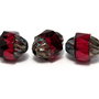 Margele din sticla, turbina, 10x8 mm, rosu inchis
