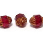 Margele din sticla, turbina, 10x8 mm, rosii
