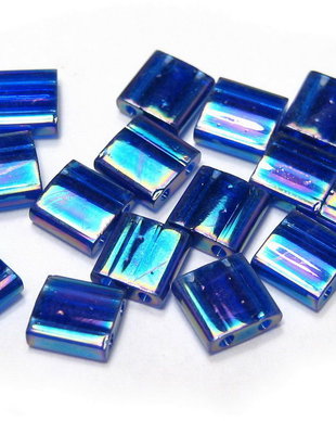 Margele tila, 5 mm, cobalt AB