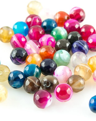 AG227 Agate multicolore fatetate 6mm