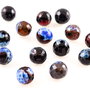 AG087 Agate fatetate, negru-albastru, 8mm