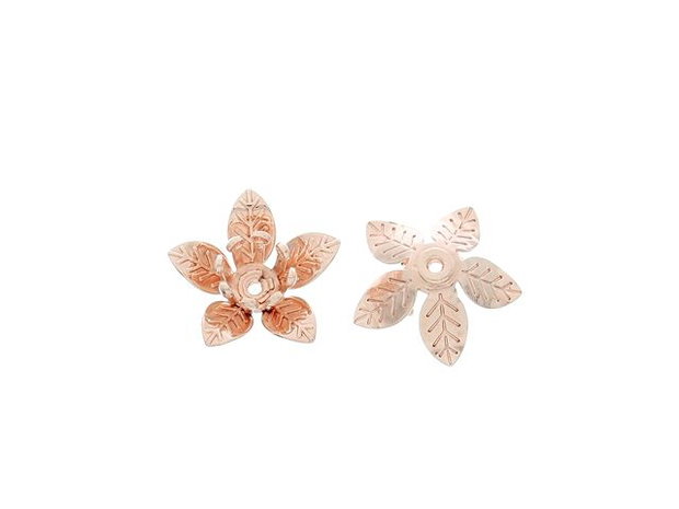 Element decorativ rose gold floare 13x13mm  (RG0056)