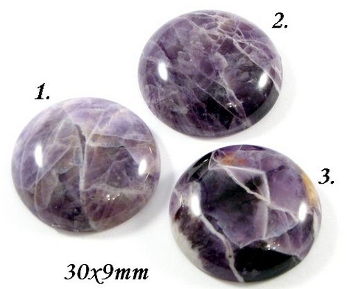 4917 - (1buc) Cabochon, ametist, 30mm