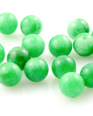 JA645 Jad verde marmorat sfere 8 mm