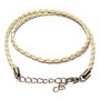 Snur din imitatie de piele, 42 cm, crem