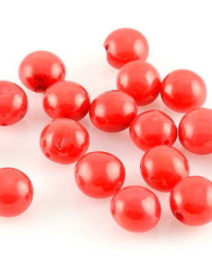 AC934 Coral rosu sfere neregulate de aprox. 8.5x7mm