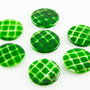 PS831 Banuti scoica vopsiti carouri verde-negru 20x4mm